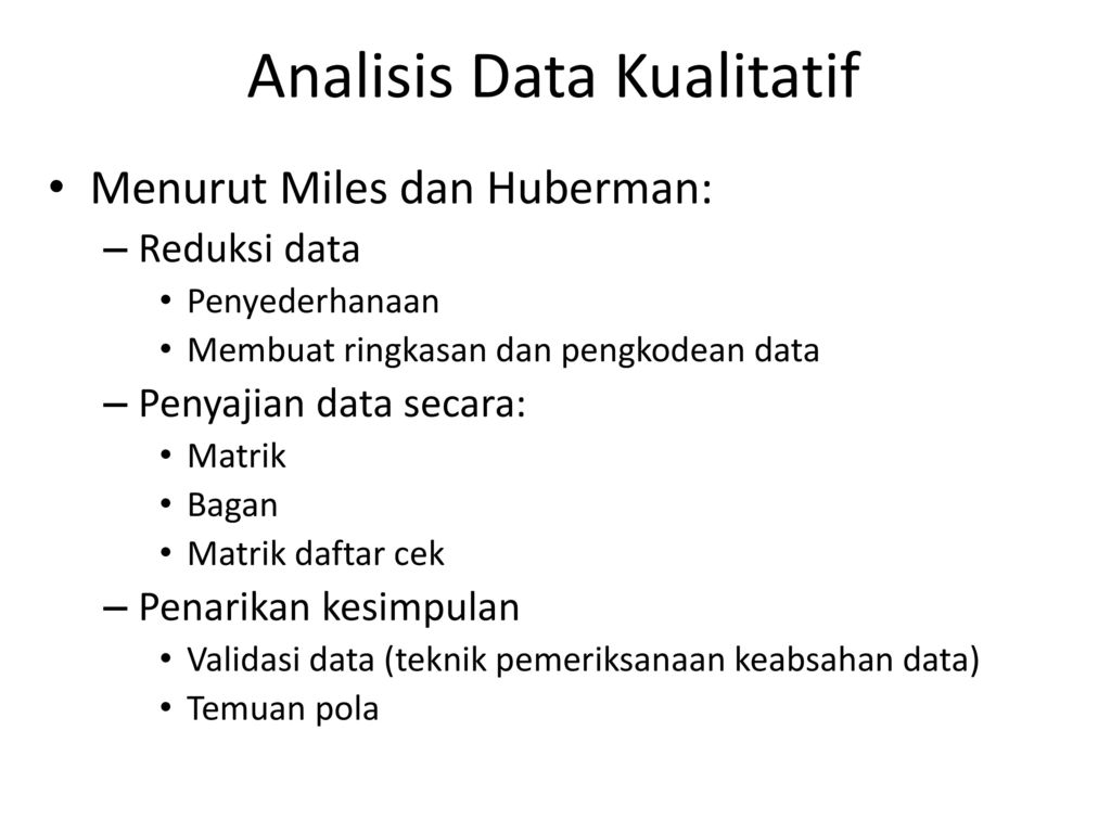 Teknik Analisis Data Kualitatif Miles Huberman